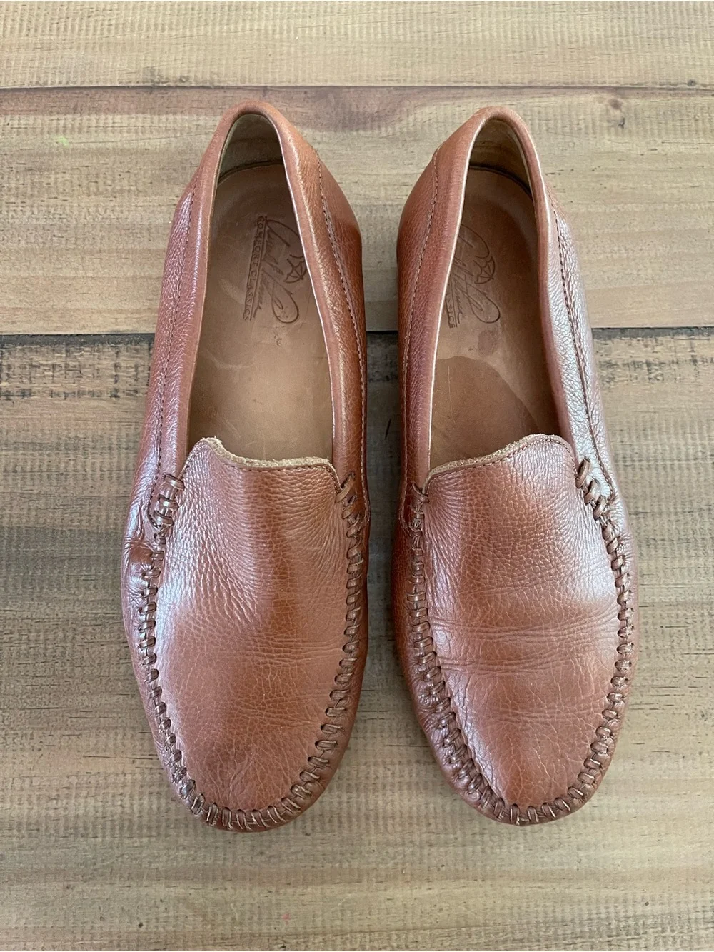 Classic Men's Tan Leather Slip-On Loafers